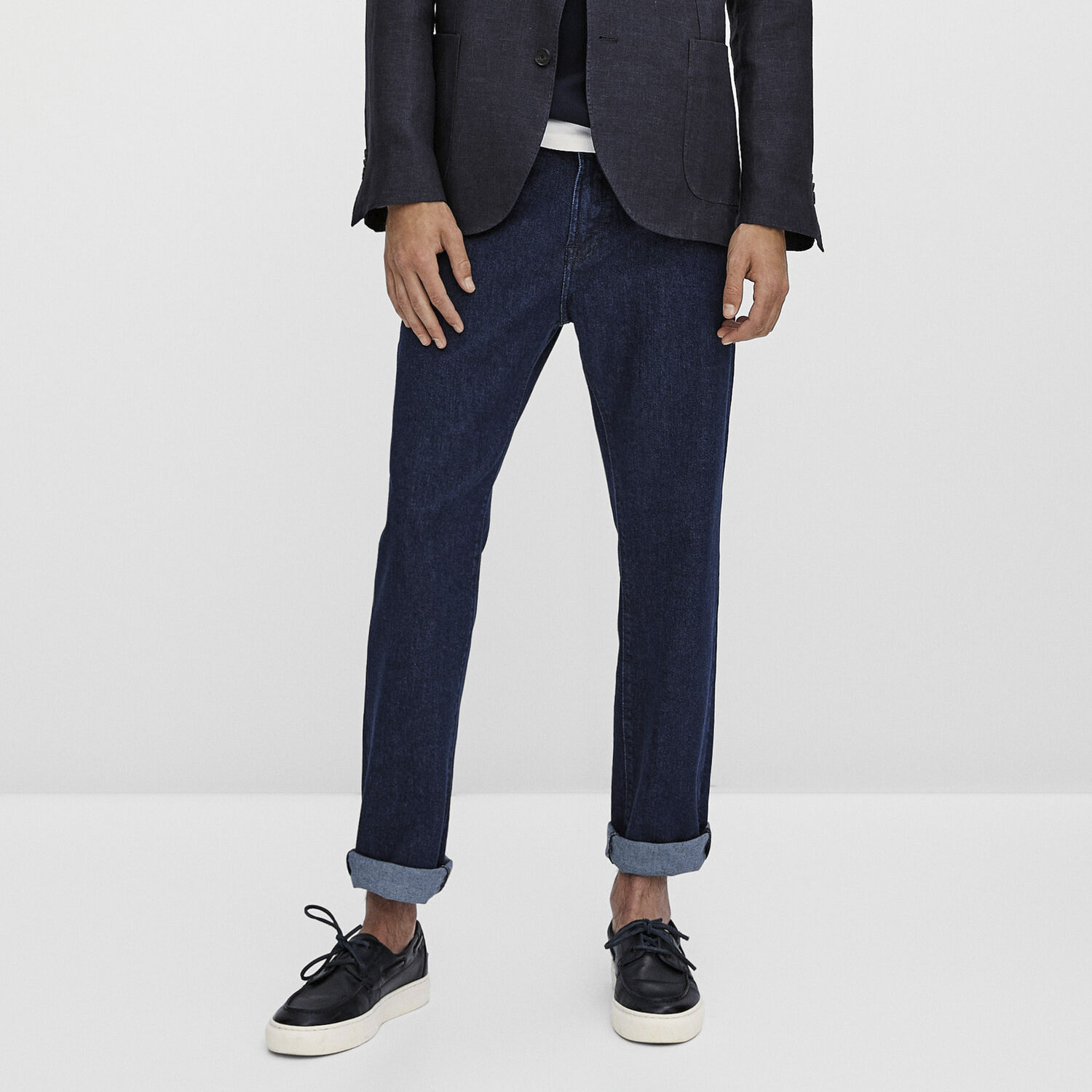 【Massimo dutti】ストライプパンツ Faded 100% linen striped trousers · Blue · Dressy | Massimo